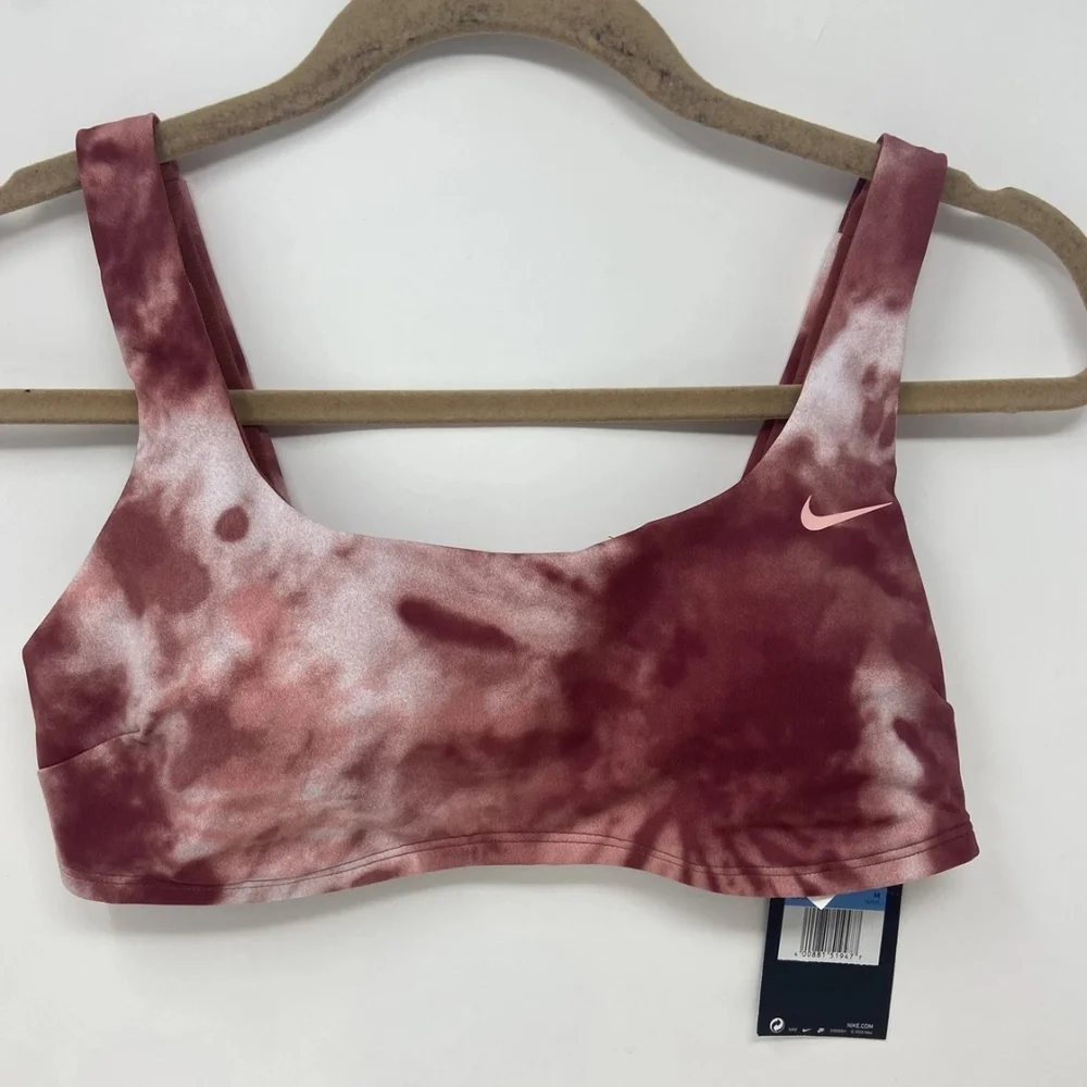 Nike Pink Tie-Dye Sports Bra And Full Coverage Bottoms